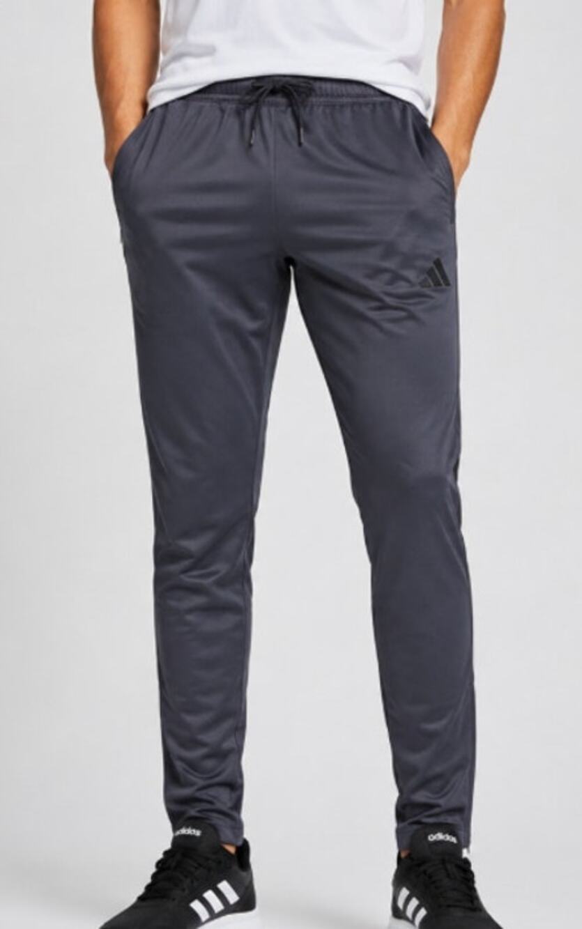 Adidas Men's Gray Tricot Track Pants Ankle Zip Pockets Size L NWT